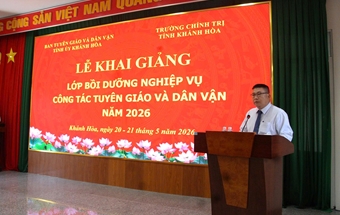 Khai mạc Lớp tập huấn nghiệp vụ công tác tuyên giáo và dân vận năm 2026
